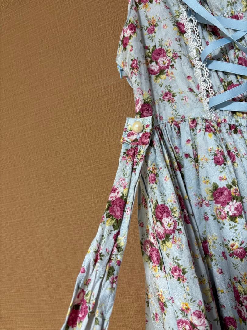 ツ*ナ様 BABY, 花柄 JSK サックス ローズ レース リボン ロリィタ
