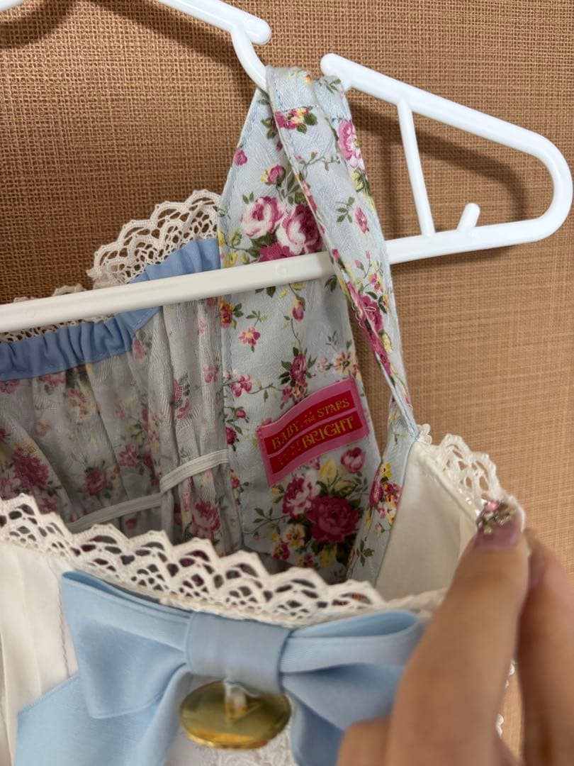 ツ*ナ様 BABY, 花柄 JSK サックス ローズ レース リボン ロリィタ