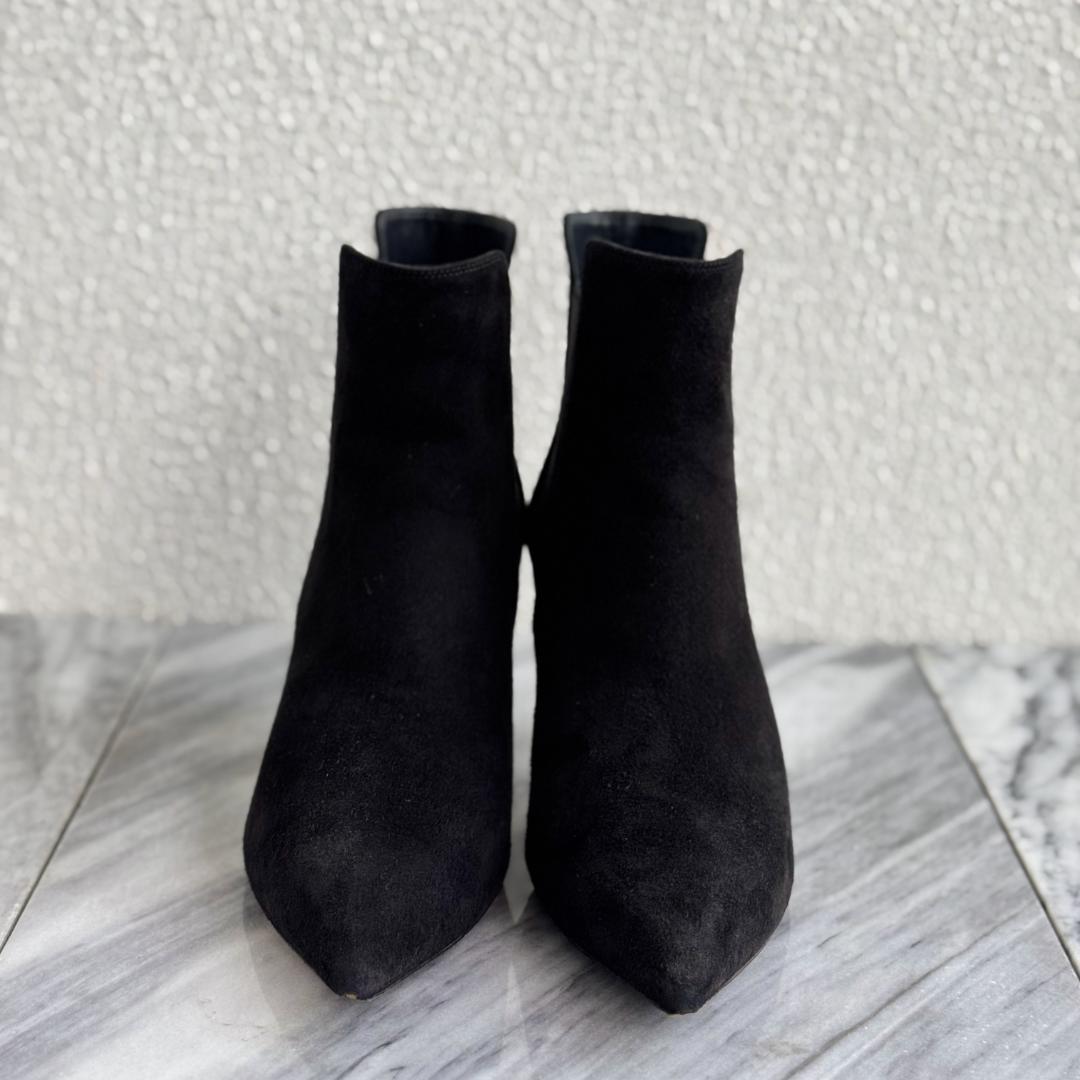 CELINE セリーヌ サイドゴアショートブーツ ブラック スウェード37.5