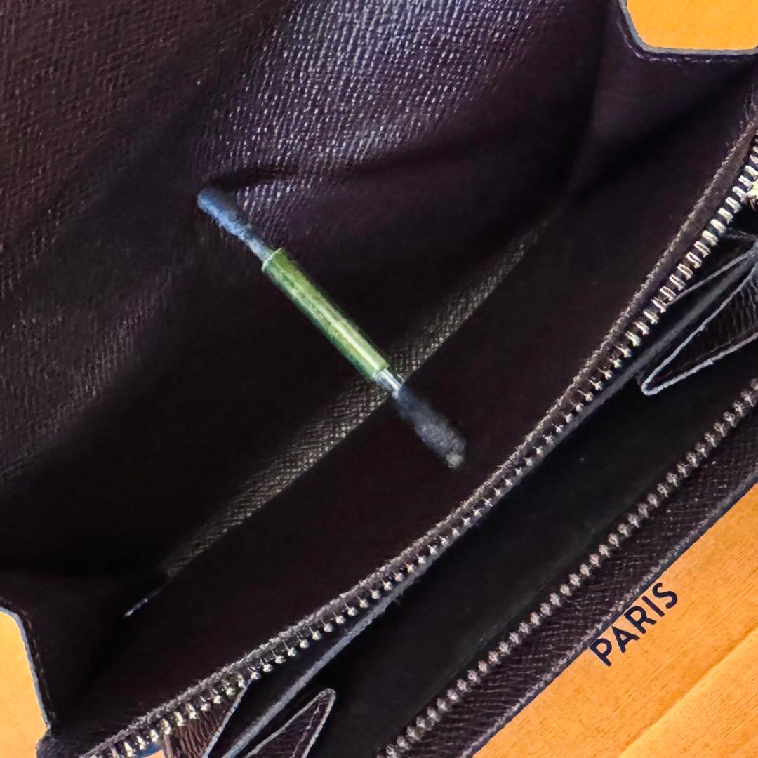 LOUIS VUITTON ダミエ エベヌ ポルトモネ トレゾール 外観極美品