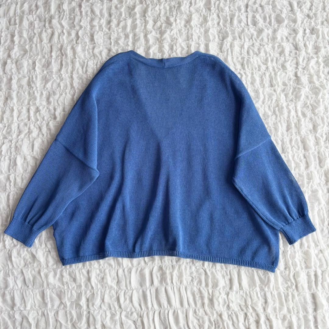【1度着用のみ美品】 スピックアンドスパン 手洗い可 ギマコットンカーディガン