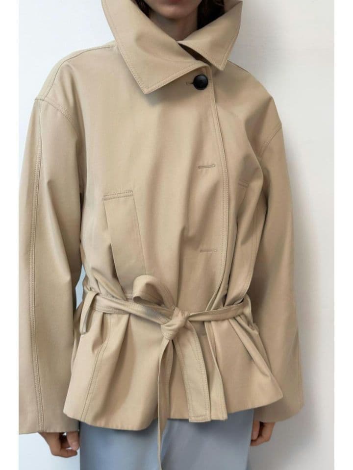 完売品 ZARA ショートトレンチコート XS-S ライトゴールデンブラウン