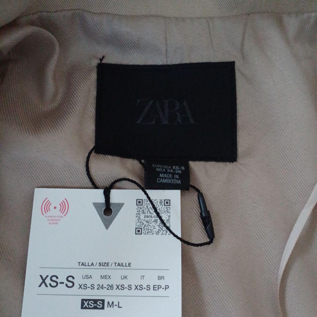 完売品 ZARA ショートトレンチコート XS-S ライトゴールデンブラウン