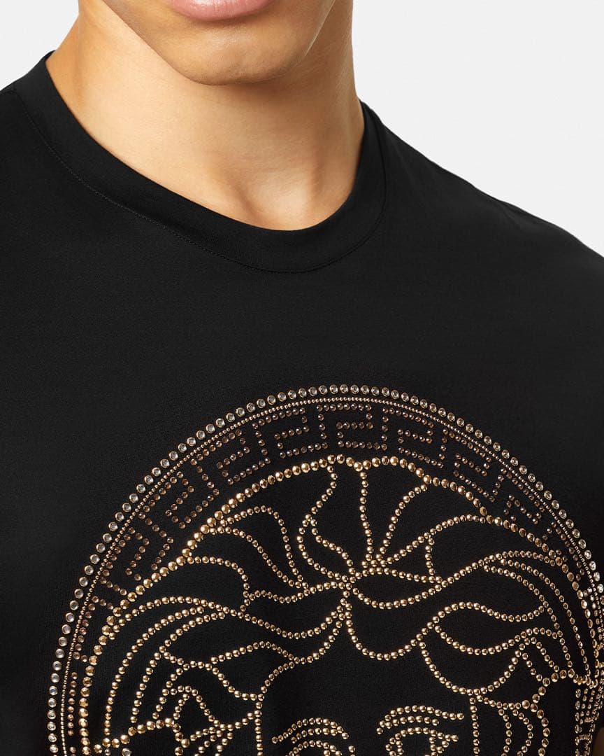 新作⭐︎VERSACE ラインストーンTシャツ