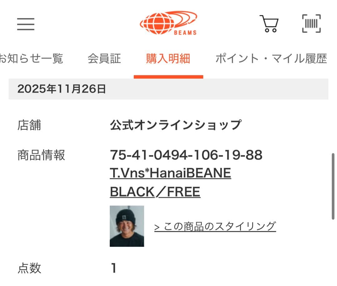 Vans × Yusuke Hanai / Beanie ビームス購入品