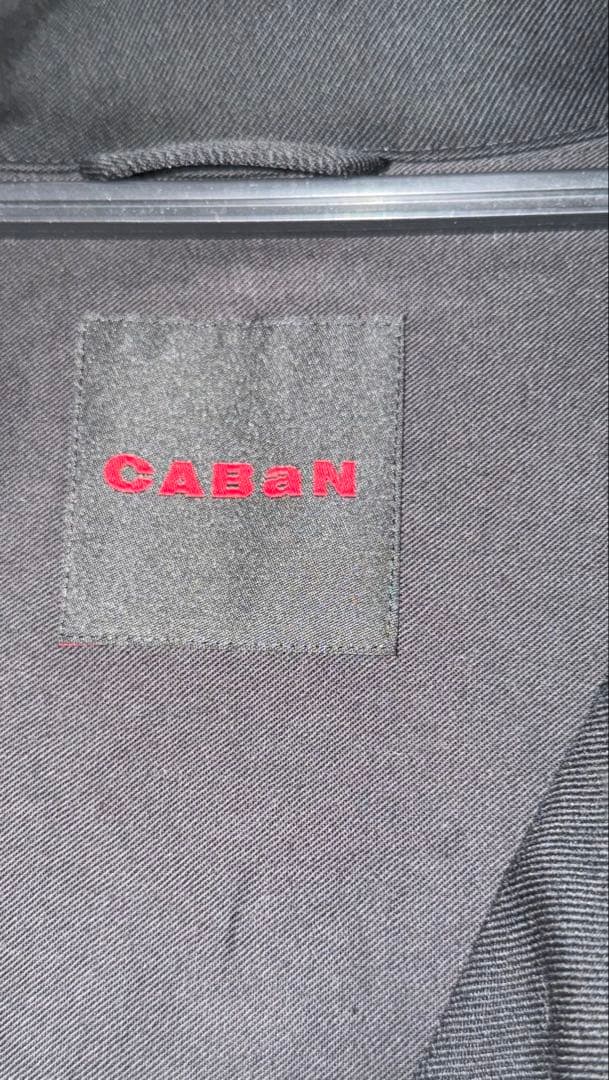 CABaN ウールギャバジンコート アウター ブラック