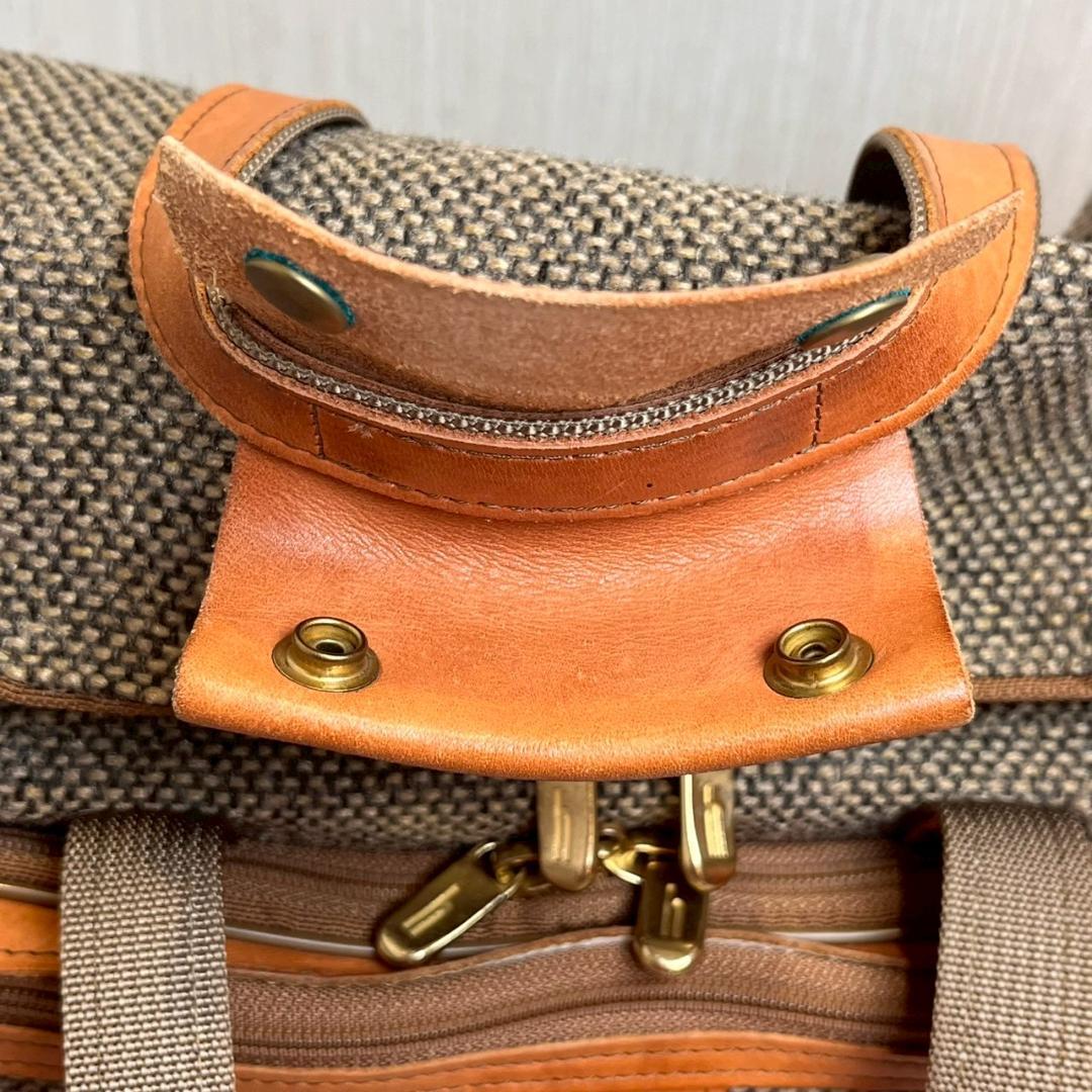 【美品】Hartmann ハートマン ボストンバッグ ツイード レザー 2way