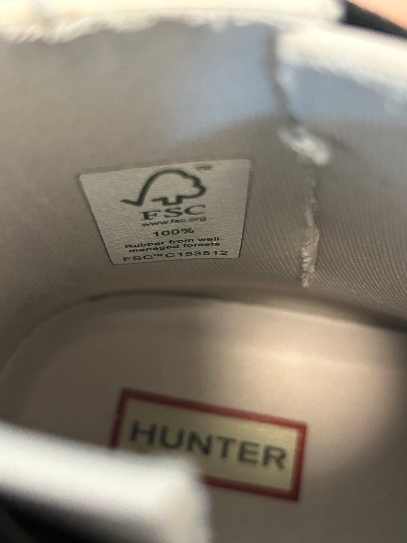 美品◎HUNTER オフホワイト チェルシーブーツ