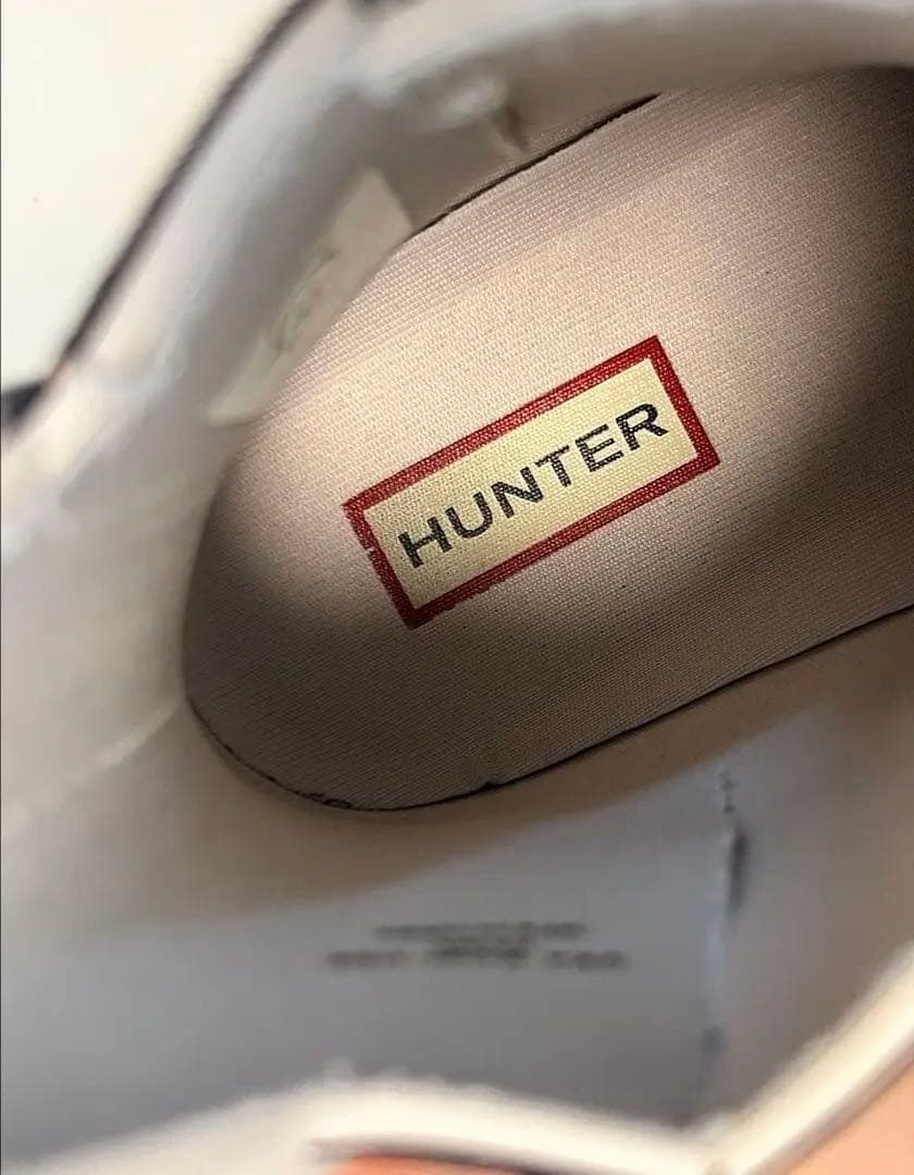 美品◎HUNTER オフホワイト チェルシーブーツ