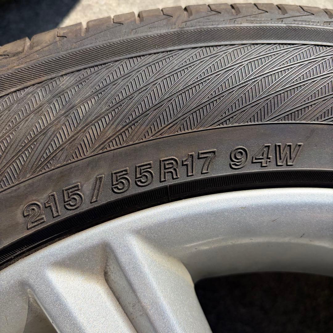 送料無料 4本セット 6mm 215/55R17 インチ タイヤホイールセット