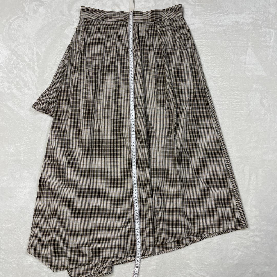 美品 Pal'las Palace チェック柄 変形 日本製 ロングスカート