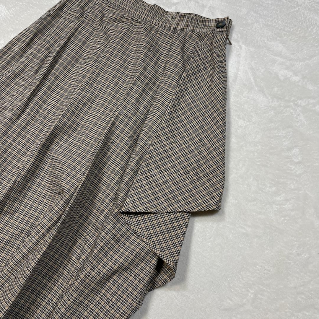 美品 Pal'las Palace チェック柄 変形 日本製 ロングスカート