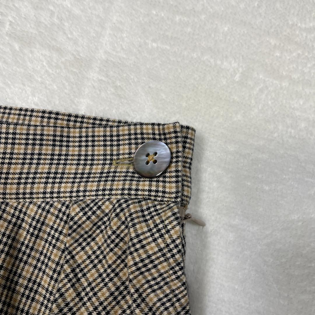 美品 Pal'las Palace チェック柄 変形 日本製 ロングスカート