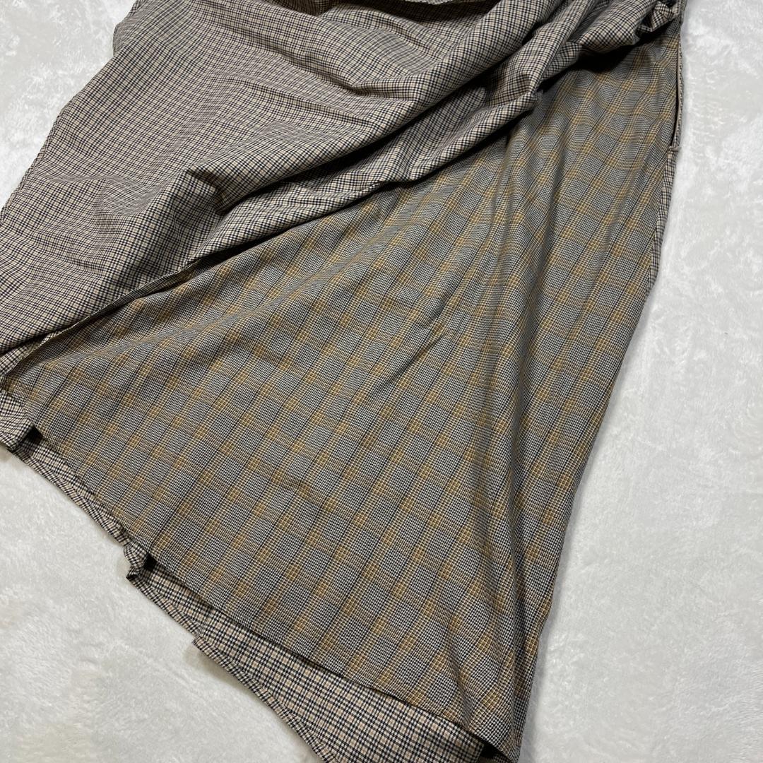 美品 Pal'las Palace チェック柄 変形 日本製 ロングスカート