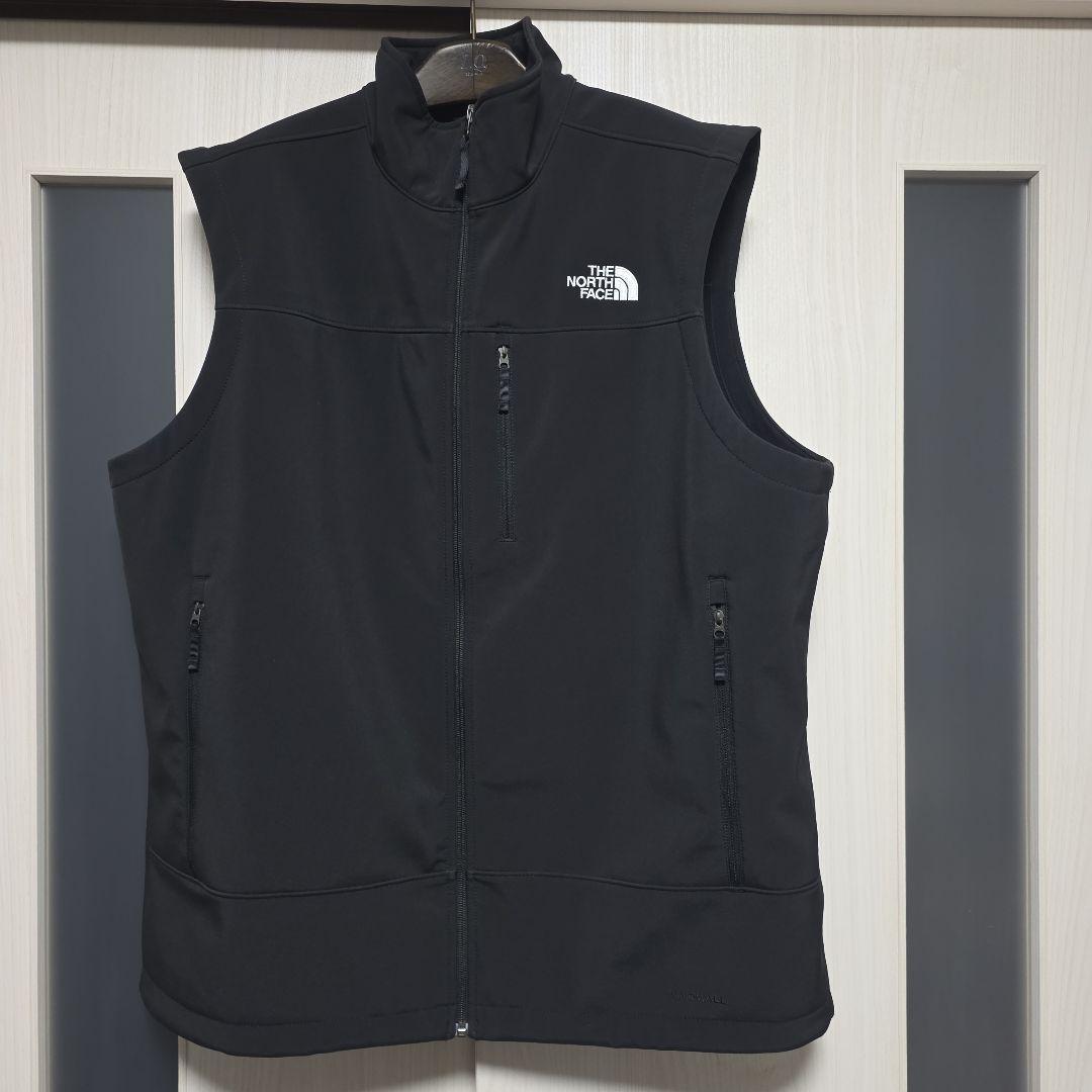 【美品】THE NORTH FACE フリースベスト XL 黒 ジップアップ