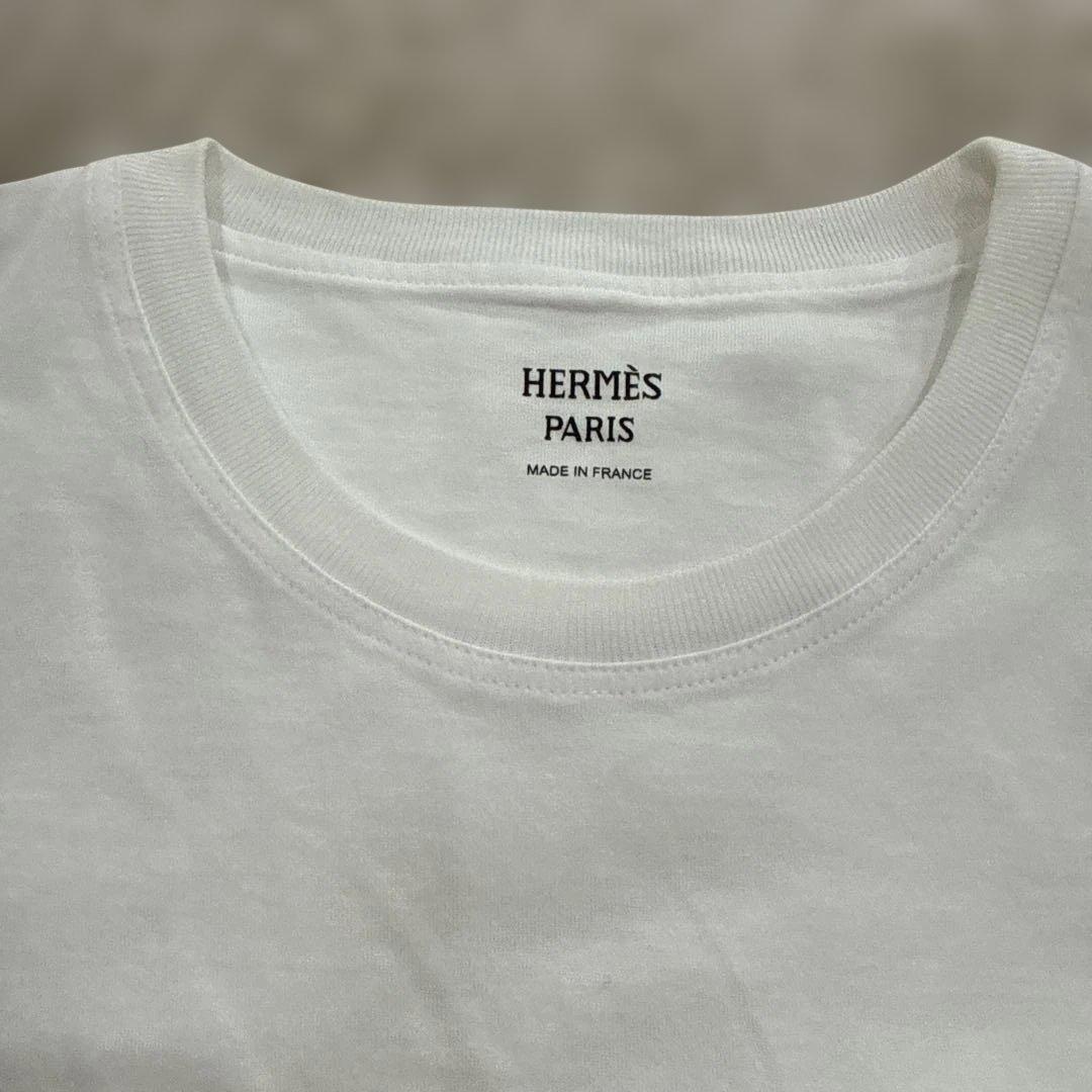 エルメス　Tシャツ 刺繍入りポケット　36サイズ