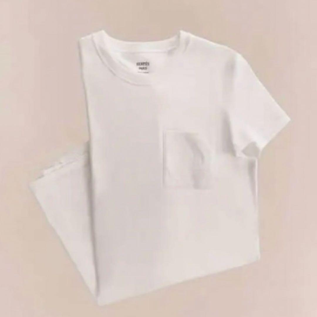 エルメス　Tシャツ 刺繍入りポケット　36サイズ