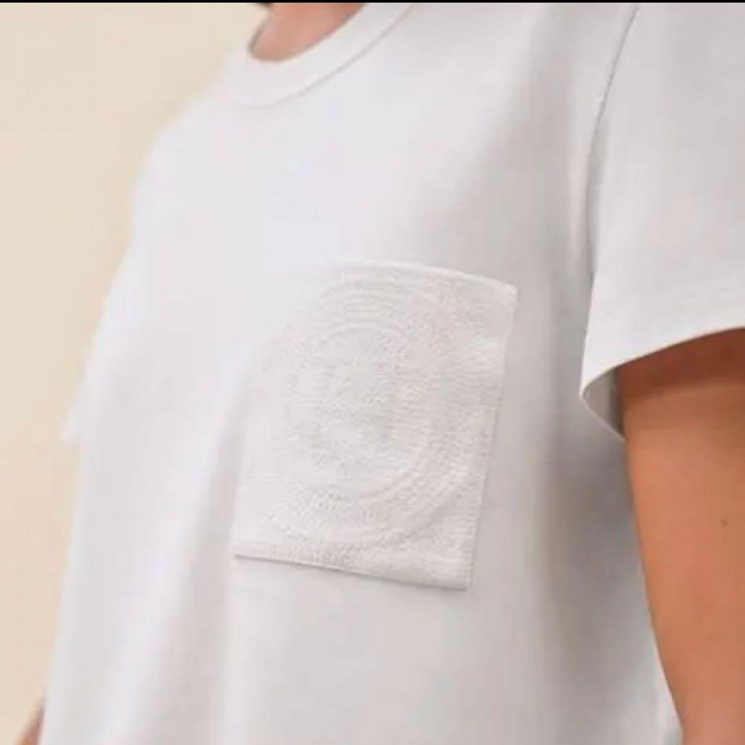 エルメス　Tシャツ 刺繍入りポケット　36サイズ