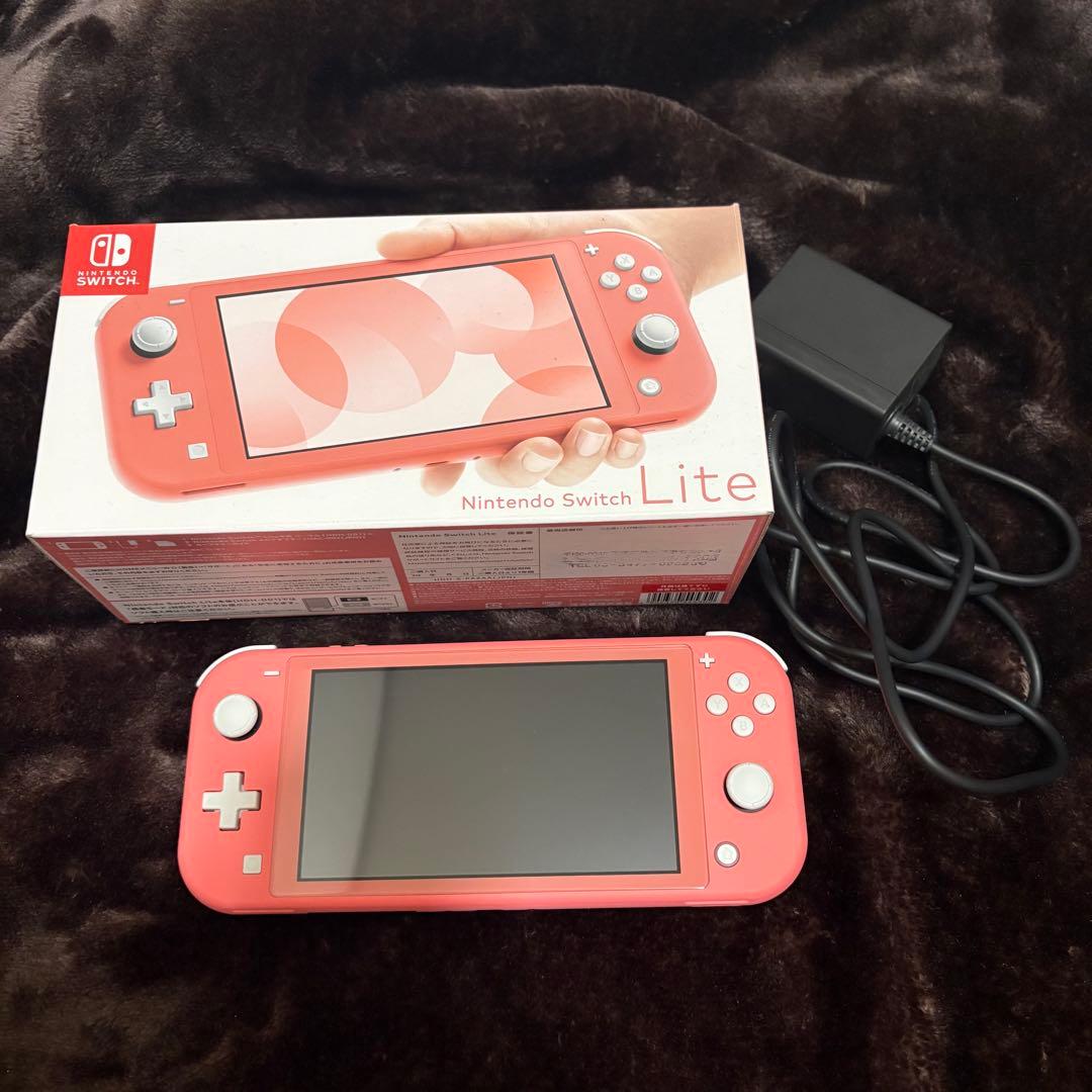 Nintendo Switch Liteコーラルピンク 充電器&箱付き