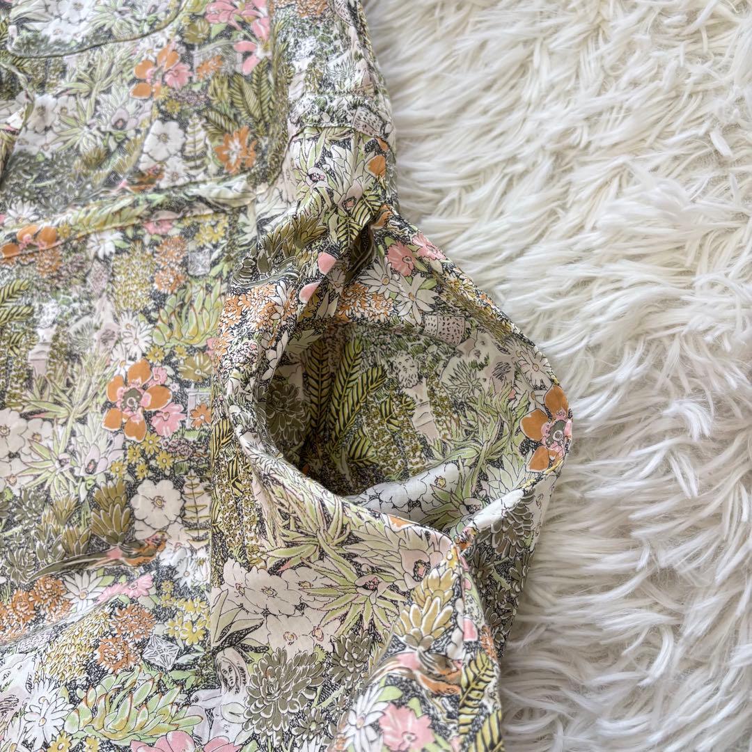 新品 carlife × LIBERTY リバティタナローン　総花柄ワンピース