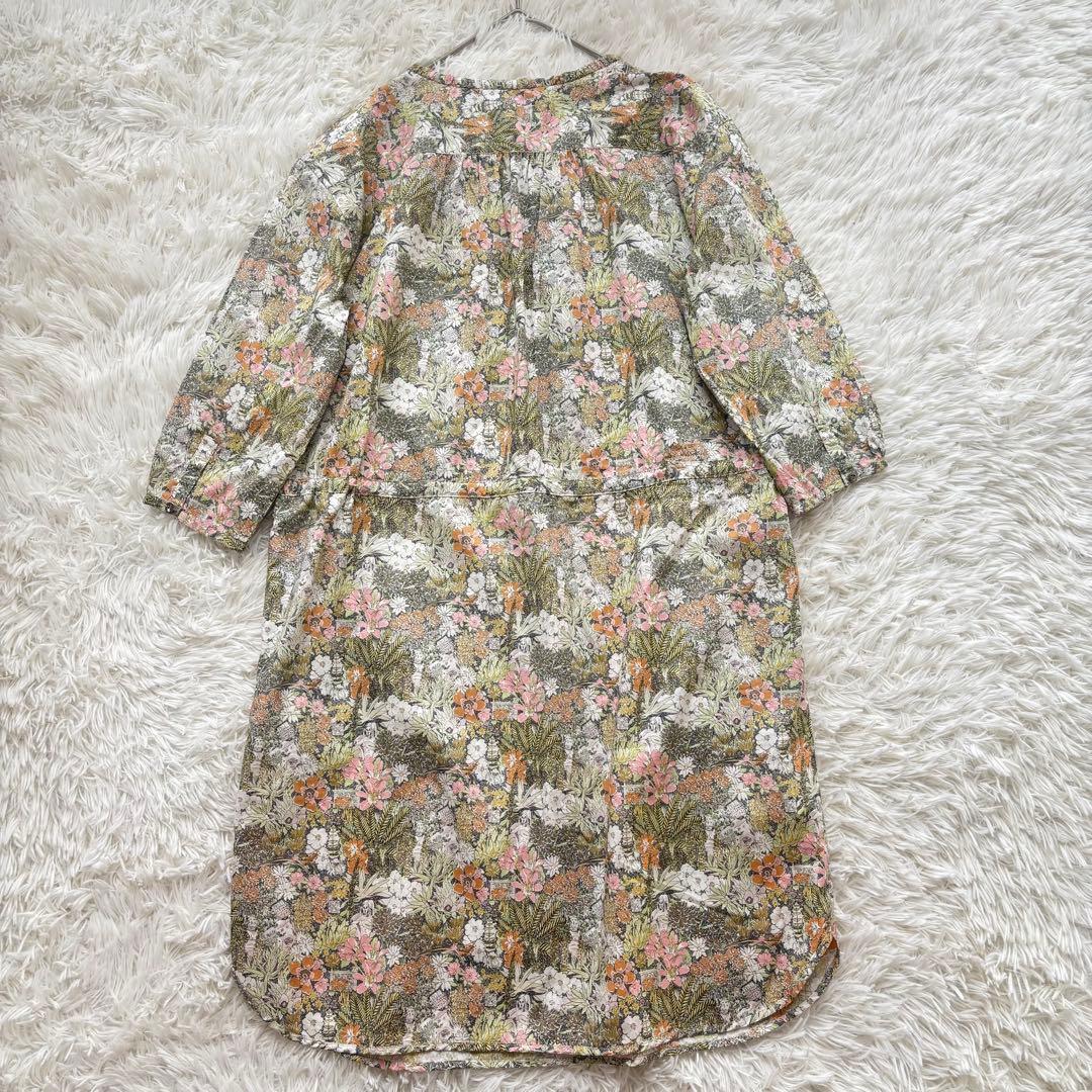 新品 carlife × LIBERTY リバティタナローン　総花柄ワンピース
