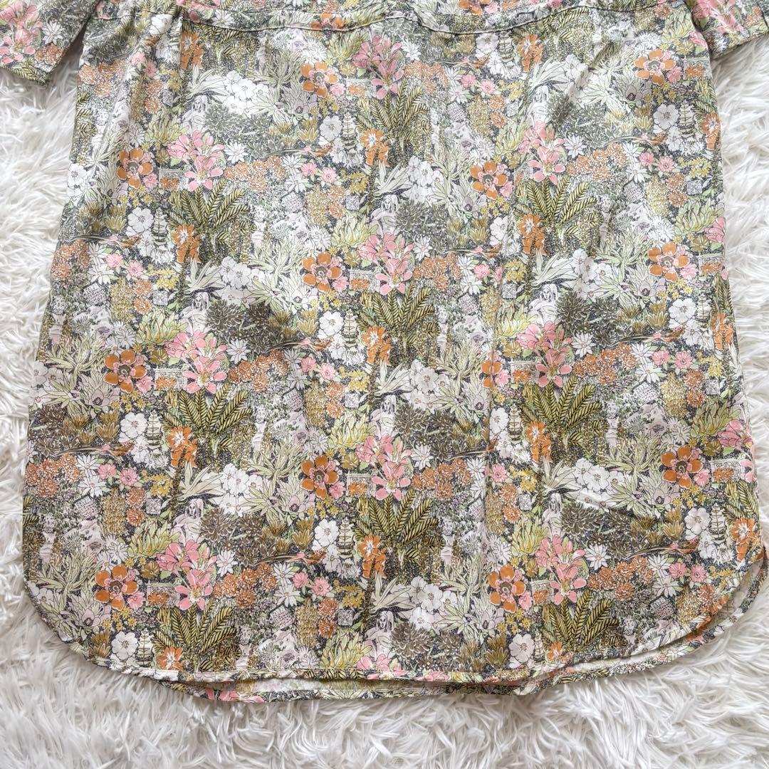 新品 carlife × LIBERTY リバティタナローン　総花柄ワンピース