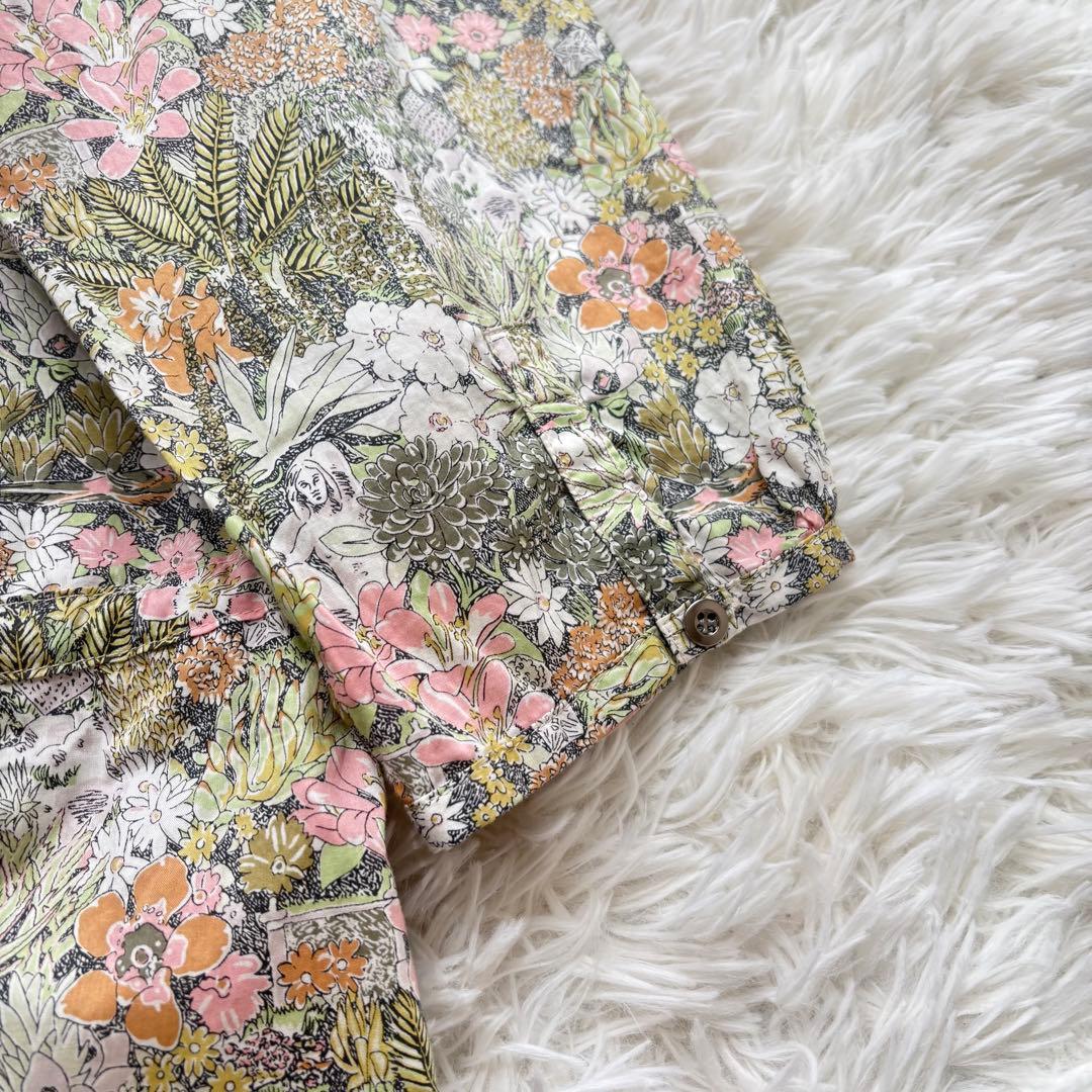 新品 carlife × LIBERTY リバティタナローン　総花柄ワンピース
