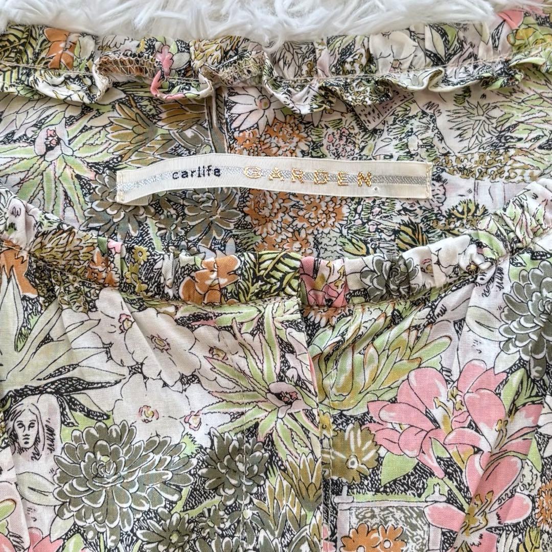 新品 carlife × LIBERTY リバティタナローン　総花柄ワンピース