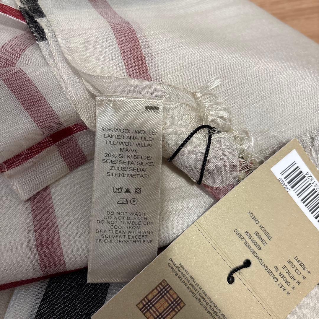 BURBERRY バーバリー ウールシルク　スカーフ