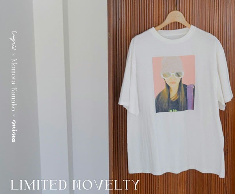 Ungrid百田夏菜子コラボアートプリント Tシャツ ノベルティ非売品ホワイト