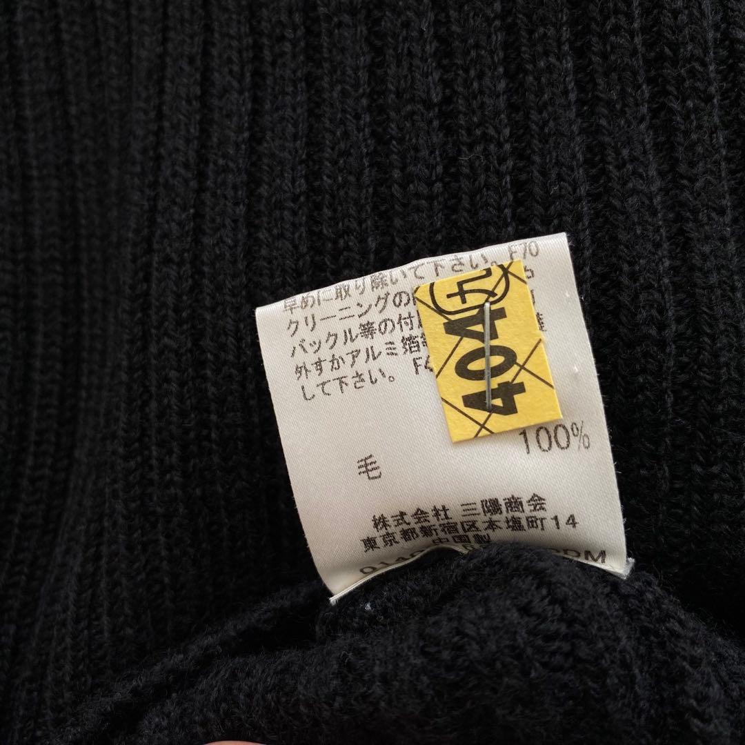 美品 BURBERRY バーバリーブルーレーベル オフショルダー ニット ロゴ