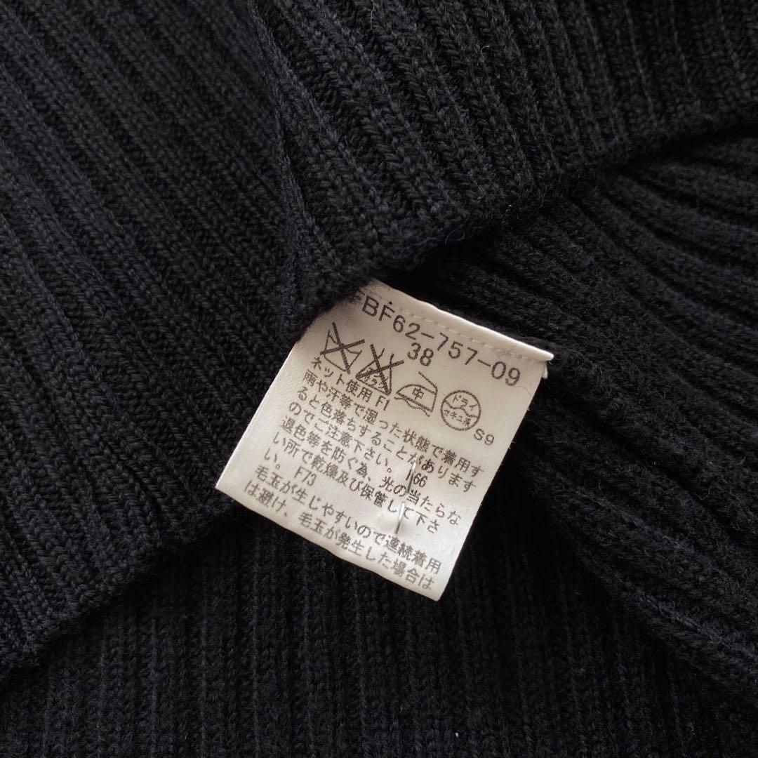 美品 BURBERRY バーバリーブルーレーベル オフショルダー ニット ロゴ