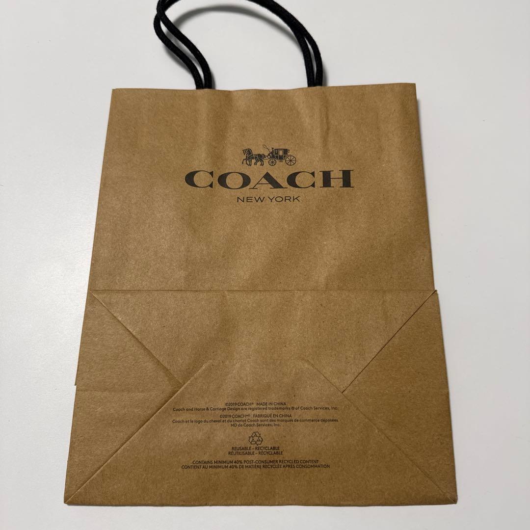 【新品未使用】 COACH 三つ折り財布 ネイビー/ライトブルー