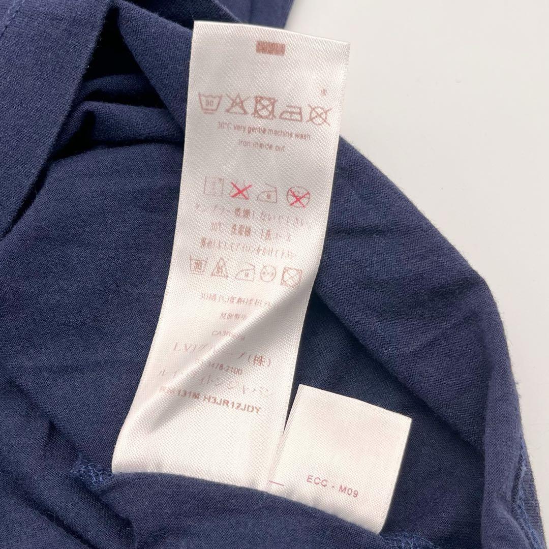ルイヴィトン 半袖Tシャツ ヤシの木 アロハ ネイビー XS シルク混　男女兼用
