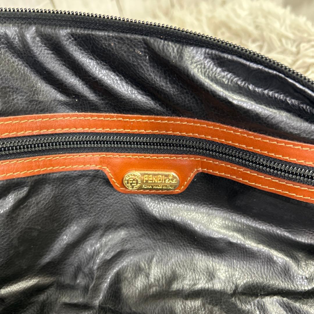 FENDI　ボストンバッグ　ペカン　PVC　レザー　大容量　旅行カバン