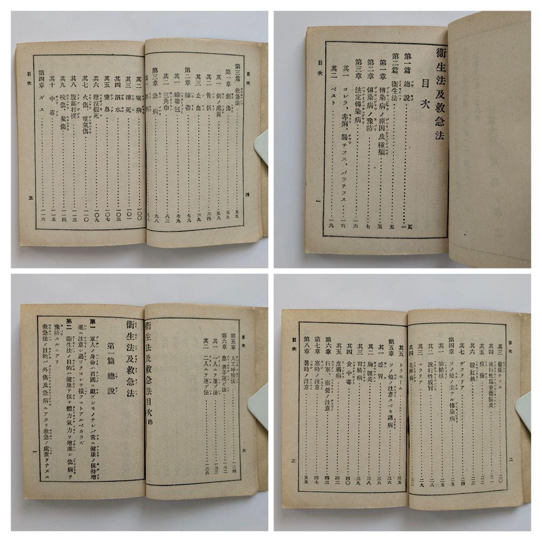 戦前　旧日本軍　法令書・手帳など4冊　明治〜昭和