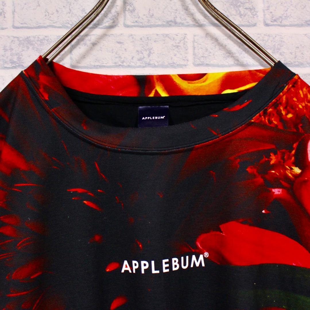 APPLEBUM フロントロゴ フラワー 総柄 Tシャツ アップルバム 花柄