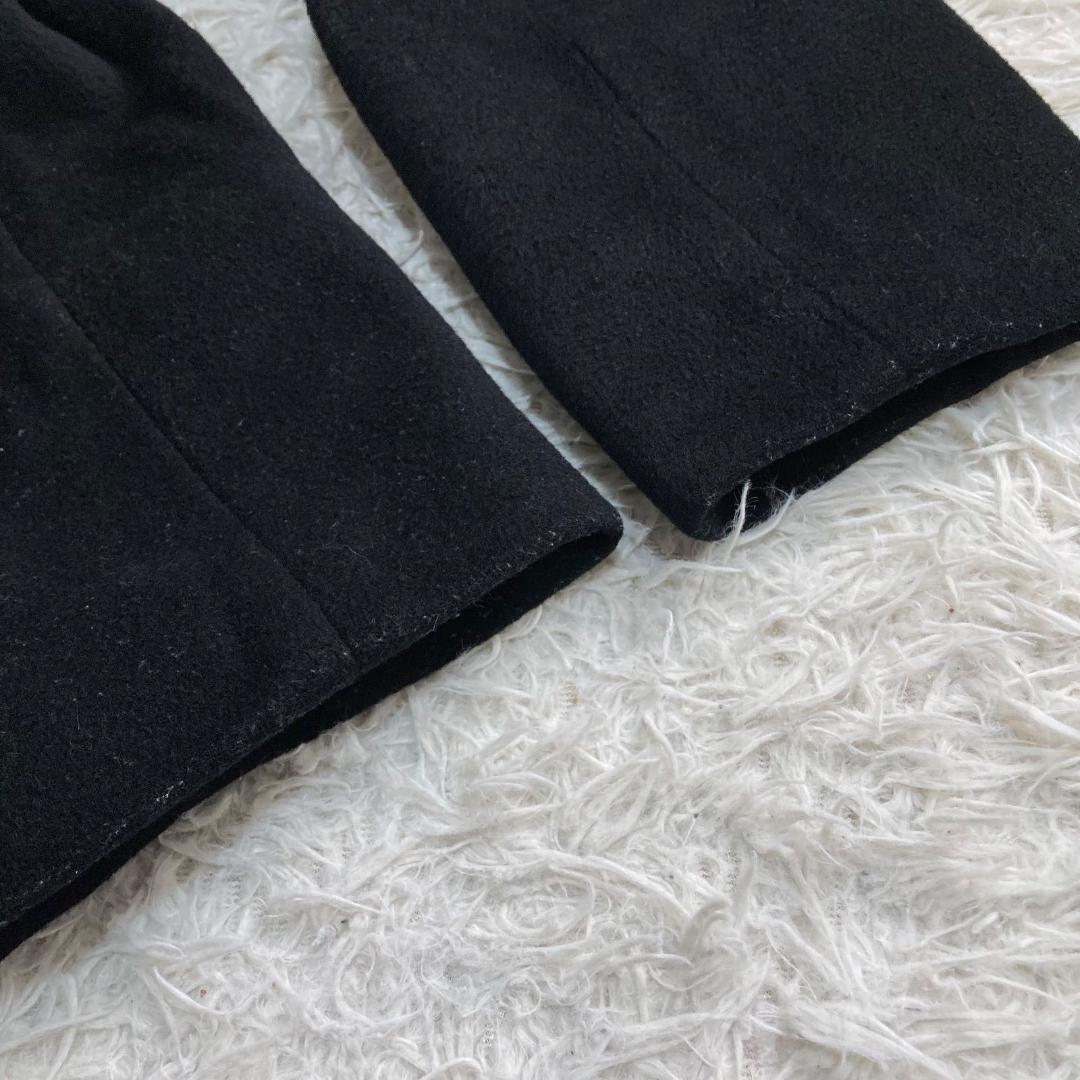 16263✨美品✨マックスマーラ 42 ウール ロング ベルテッドコート 黒