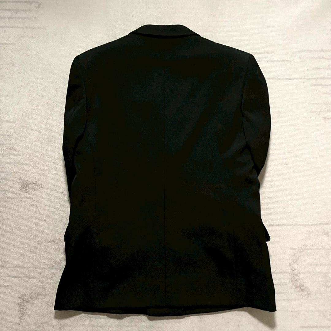 超美品 90's オールブラック ダブルブレスト 漆黒 ウール ツータック