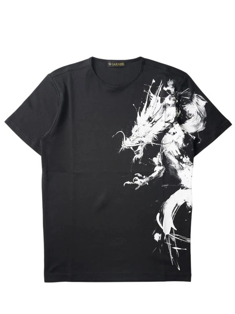 GARNIER 和柄プリントTシャツ