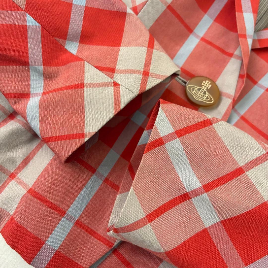極美品 希少 VivienneWestwood ラブジャケット チェック柄 赤