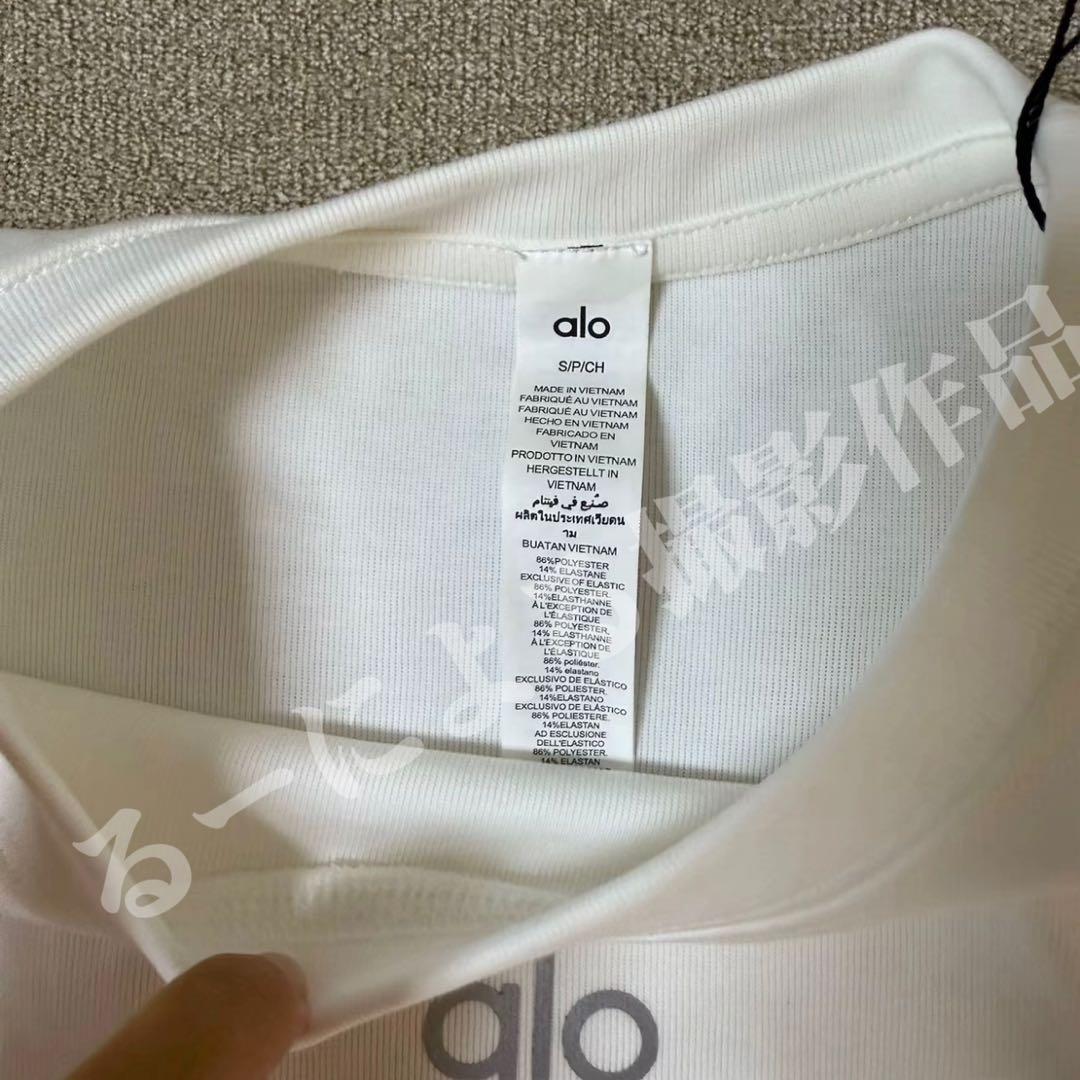 alo Yoga Tシャツ トップス カットソー 白 ホワイト