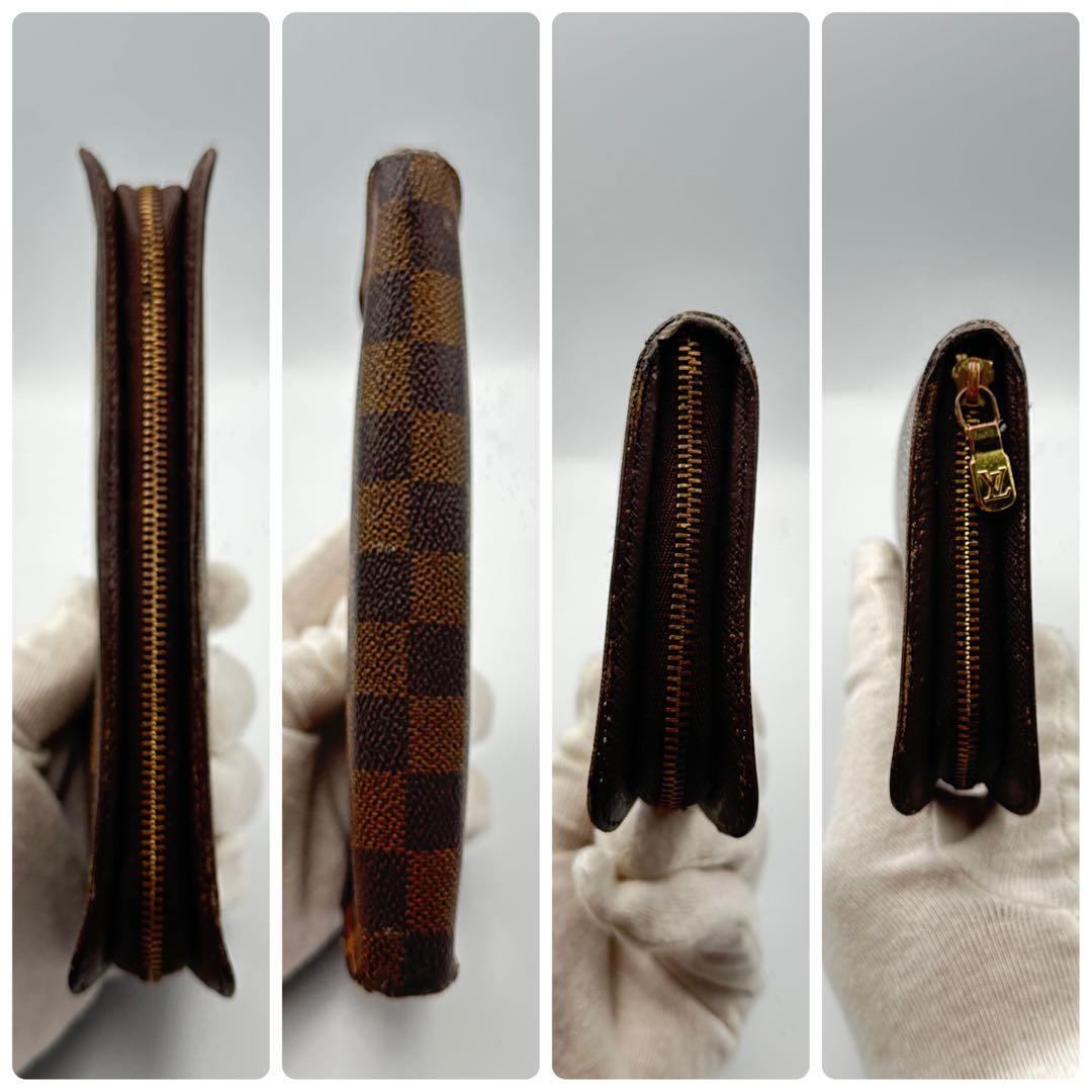 ルイヴィトン　ダミエ　エベヌ　ポルトモネジップ　長財布