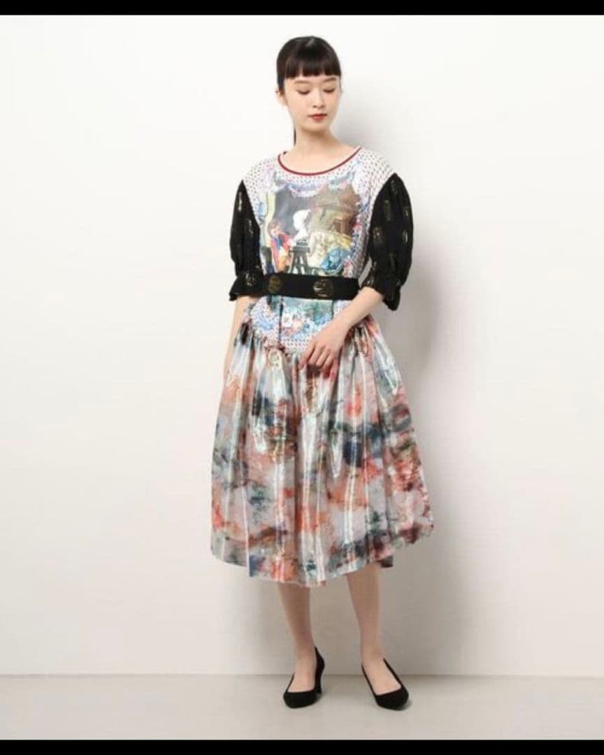 Vivienne Westwood・絵画プリントラメチュールドレスワンピース