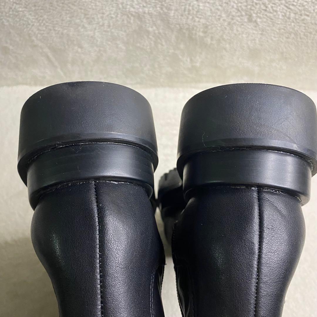わ*き様 Tnewties ブラックロングブーツ サイドファスナー　美品　24c