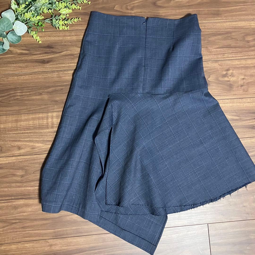 BALENCIAGA 変形スカート 切りっぱなし 40 グレー