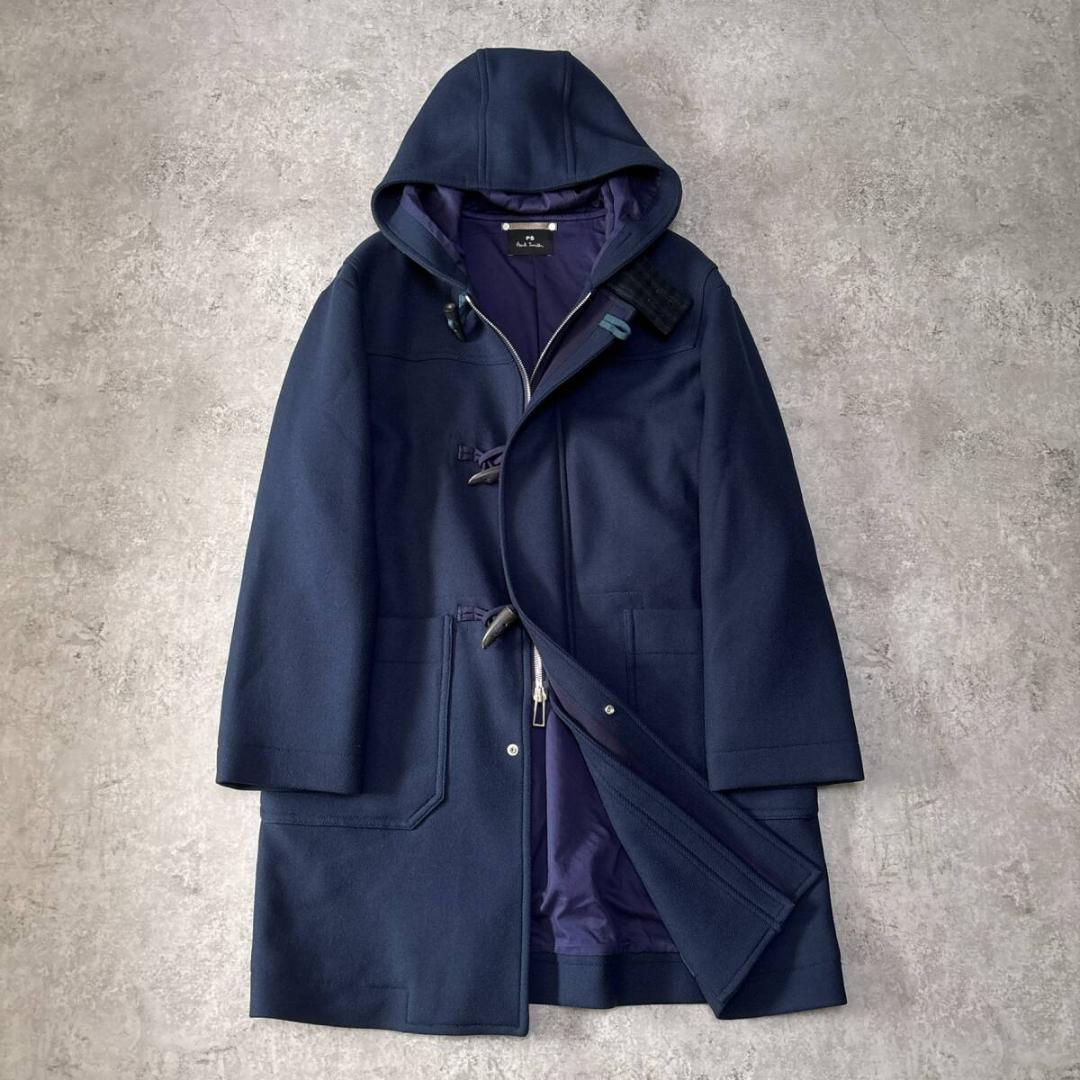 美品 近年モデル ポールスミス ロング ダッフルコート XL L2 ネイビー