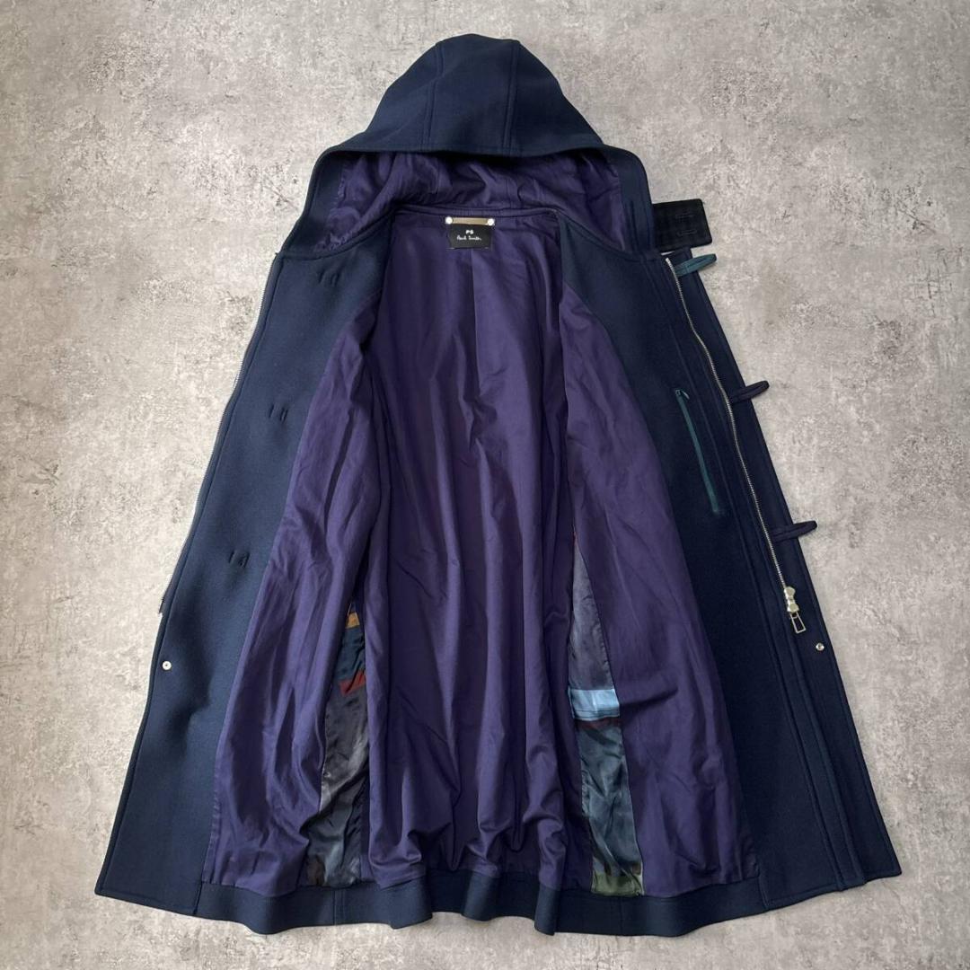 美品 近年モデル ポールスミス ロング ダッフルコート XL L2 ネイビー