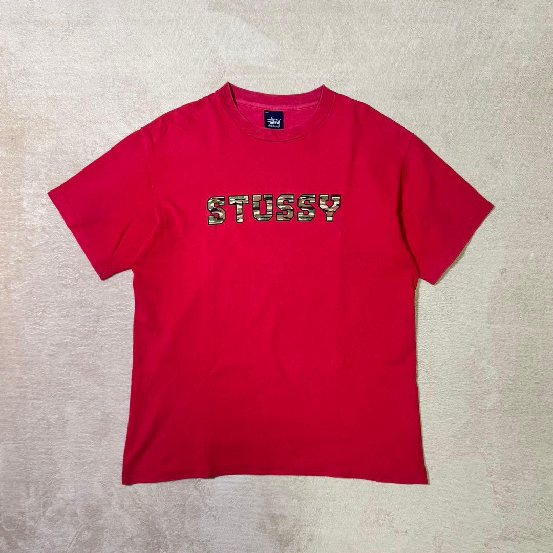 【希少】old stussy紺タグ90sビンテージTシャツ　入手困難　USA製