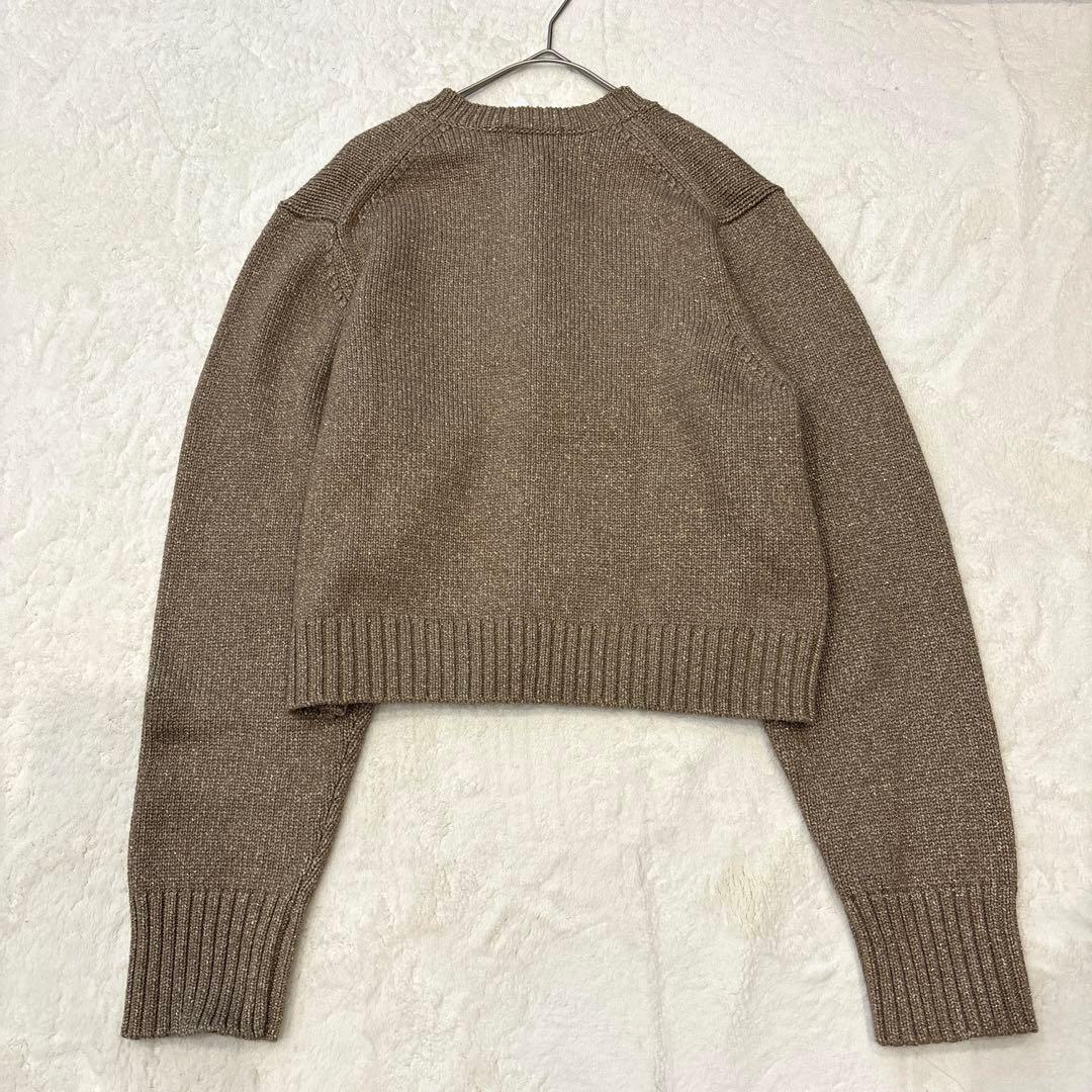 uncrave アンクレイヴ グロッシー ニット カーディガン ベージュ 2